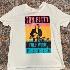 Tom Petty white Graphic T-Shirt size small
